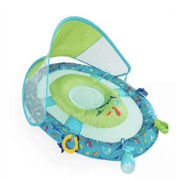SwimWays Sun Canopy Spring Float W/Hyper Flare Valve Splash N Play W/Toys NEW!! - Picture 1 of 7
